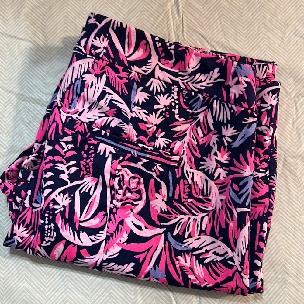 Lilly Pulitzer Pink and Blue Skinny Pants